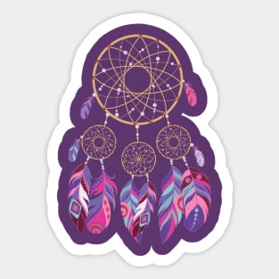 Retro Dreamcatcher Native American Feathers Sticker